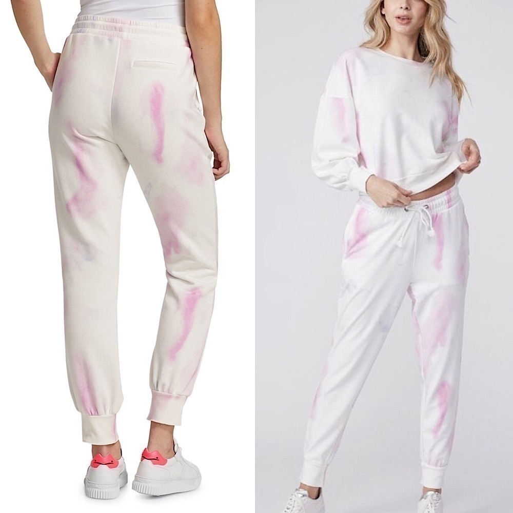 PAIGE Retro Tie Dye French Terry Jogger Track Sweatpants Size M - Picture 8 of 12